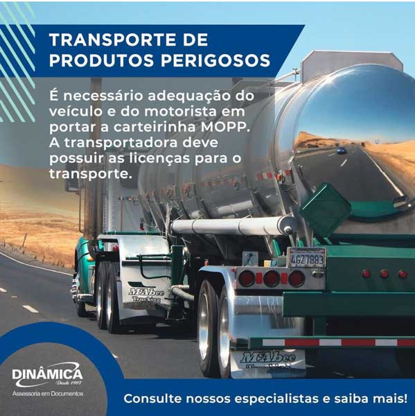 Onde fazer licença para tranportar Produtos Perigosos