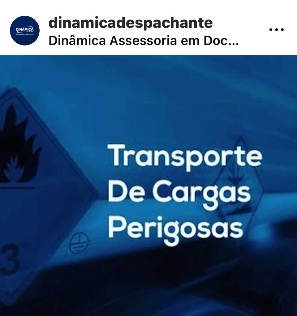 Dinâmica Despachante - Transporte de produtos perigosos